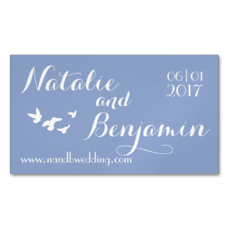 serenity wedding | Trouwwebsite & datum Magnetisch Visitekaartje
