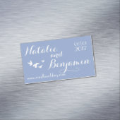 serenity wedding | Trouwwebsite & datum Magnetisch Visitekaartje (Voorbeeld)