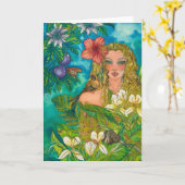 Serenity Wenskaart Kaart (Gele Bloem)