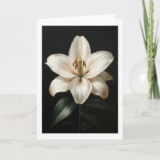 Serenity White Lily - Elegant bloemen eerbetoon (Voorkant)