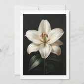 Serenity White Lily - Elegant bloemen eerbetoon Kaart (Voorkant)