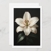 Serenity White Lily - Elegant bloemen eerbetoon Kaart (Voorkant / Achterkant)