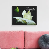 Serenity White Rosebud Inspirerend Words Canvas Afdruk (Insitu (Woonkamer))