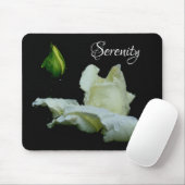 Serenity White Rosebud Inspirerend Words Muismat (Met muis)