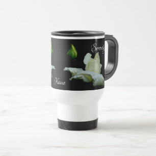 Serenity White Rosebud Inspirerend Words Reisbeker