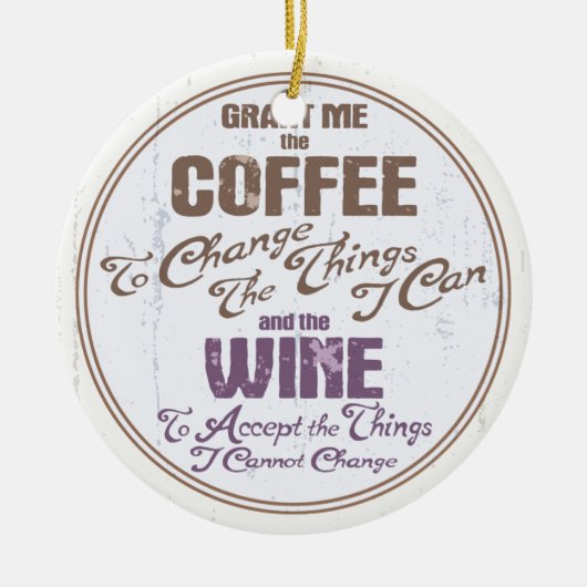 Serenity Wine III Keramisch Ornament (Voorkant)