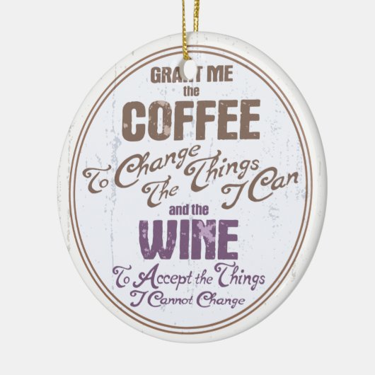 Serenity Wine III Keramisch Ornament (Links)