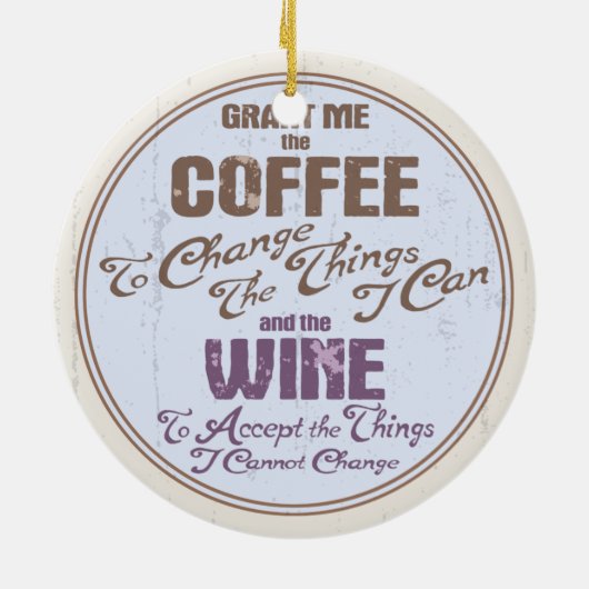 Serenity Wine III Keramisch Ornament (Achterkant)