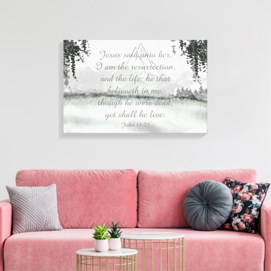 SERENITY Winter Berg Bijbel Schrift Muur Kunst Canvas Afdruk (Insitu (Woonkamer))