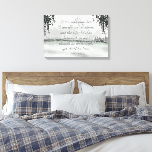 SERENITY Winter Berg Bijbel Schrift Muur Kunst Canvas Afdruk (Insitu (Slaapkamer))