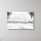 SERENITY Winter Berg Bijbel Schrift Muur Kunst Canvas Afdruk (Voorkant)