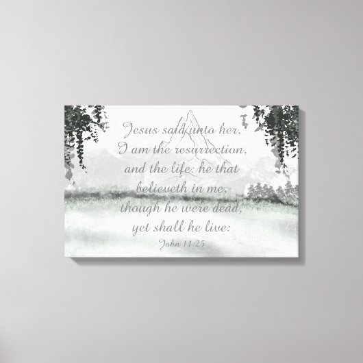 SERENITY Winter Berg Bijbel Schrift Muur Kunst Canvas Afdruk (Voorkant)