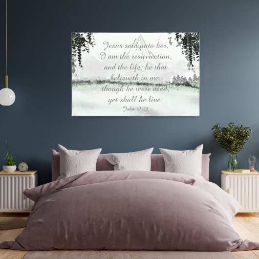 SERENITY Winter Berg Bijbel Schrift Muur Kunst Canvas Afdruk