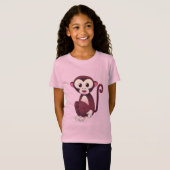 Serenity Zitplaatsen: Relaxed Monkey Pose T-shirt (Voorkant volledig)