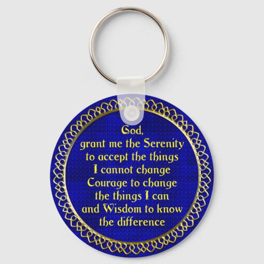 SerenityPrayer Gold Sleutelhanger (Voorkant)