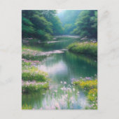Serenity's Flow, Lazy River in the Forest Briefkaart (Voorkant)