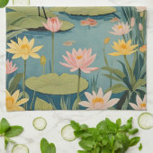 Serenity's Grace: Lily Pond Swan Theedoek (Gevouwen)