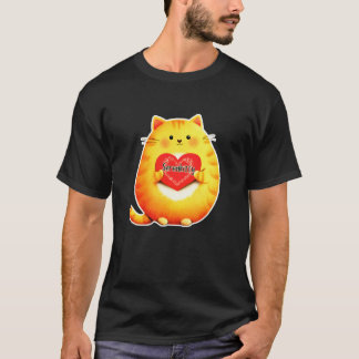 Serenkitty Muzieknoten Hart Schattige Kat T-shirt