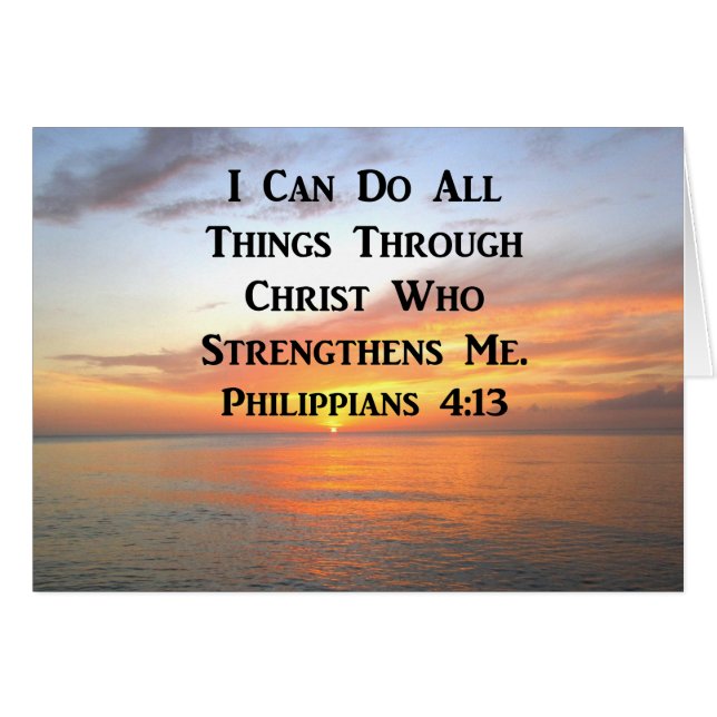 SERENSUNRISE PHILIPPIANS 4:13 FOTO SCRIPTURE (Voorkant Horizontaal)