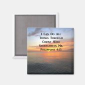SERENSUNRISE PHILIPPIANS 4:13 FOTO SCRIPTURE MAGNEET (Voorkant / Achterkant)