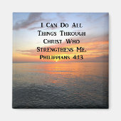 SERENSUNRISE PHILIPPIANS 4:13 FOTO SCRIPTURE MAGNEET (Voorkant)
