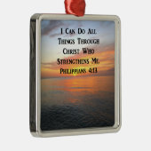 SERENSUNRISE PHILIPPIANS 4:13 FOTO SCRIPTURE METALEN ORNAMENT (Rechts)