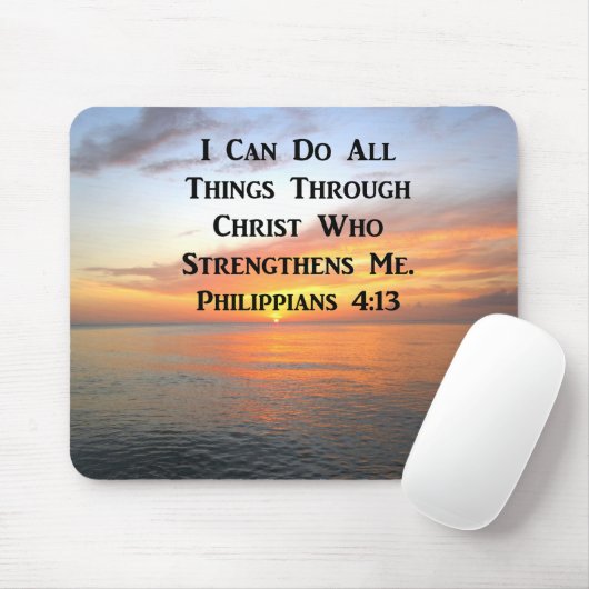 SERENSUNRISE PHILIPPIANS 4:13 FOTO SCRIPTURE MUISMAT (Met muis)