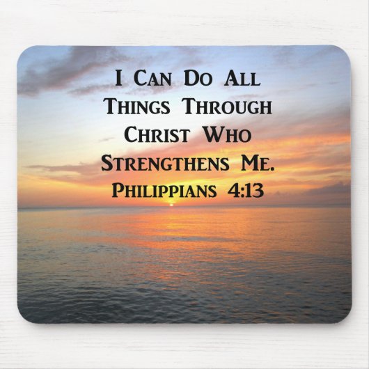 SERENSUNRISE PHILIPPIANS 4:13 FOTO SCRIPTURE MUISMAT (Voorkant)