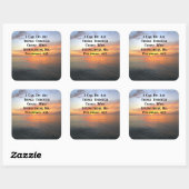 SERENSUNRISE PHILIPPIANS 4:13 FOTO SCRIPTURE VIERKANTE STICKER (Vel)