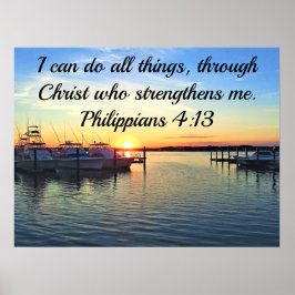 SERENSUNSET PHILIPPIANS 4:13 SCRIPTURE POSTER