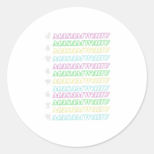 Serepein Masamwahu Ronde Sticker (Voorkant)