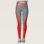 SERESHKI COLLECTIE Red Racer Checker Leggings (Voorkant)