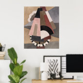Serge Charchoune Compositie Cubistisch Aardtint Poster (Thuiskantoor)