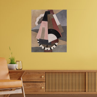 Serge Charchoune Compositie Cubistisch Aardtint Poster