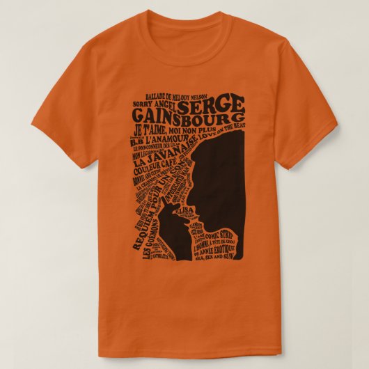 Serge Gainsbourg Discografie T-shirt (Design voorkant)