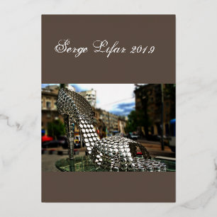 Serge Lifar Schoensculptuur Oekraïne Folie Feestdagenkaart