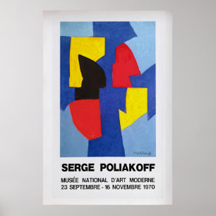 Serge Poliakoff 1970 Expositie Poster Vintage