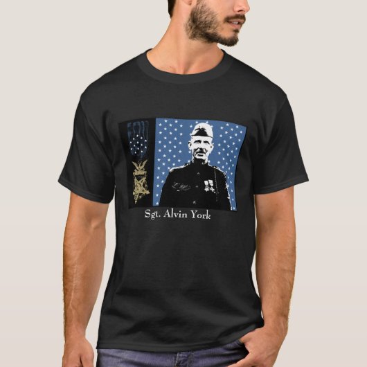 Sergeant Alvin York en de eremedaal T-shirt (Voorkant)