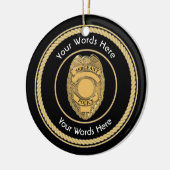 Sergeant Badge Universal Keramisch Ornament (Links)