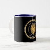 Sergeant Badge Universal Tweekleurige Koffiemok (Voorkant links)