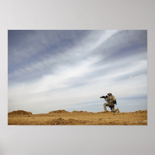 Sergeant biedt veiligheid poster (Voorkant)