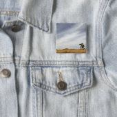 Sergeant biedt veiligheid vierkante button 5,1 cm (In situ)