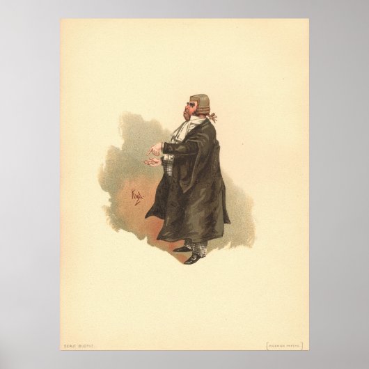 Sergeant Buzfuz van Kyd Dickens The Pickwick Paper Poster (Voorkant)