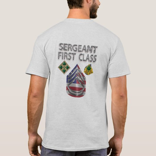 Sergeant eerste klas 4e Infanteriedivisie T-shirt (Achterkant)