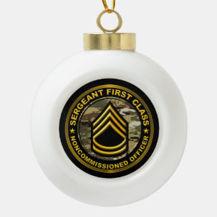Sergeant Eerste klas Kerstmis  Keramische Bal Ornament