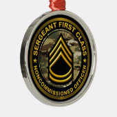 Sergeant Eerste klas Kerstmis Metalen Ornament (Rechts)