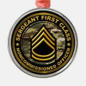 Sergeant Eerste klas Kerstmis Metalen Ornament (Voorkant)