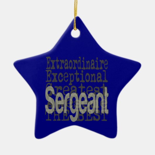 Sergeant Extraordinaire Keramisch Ornament (Voorkant)