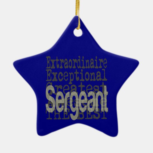Sergeant Extraordinaire Keramisch Ornament (Achterkant)