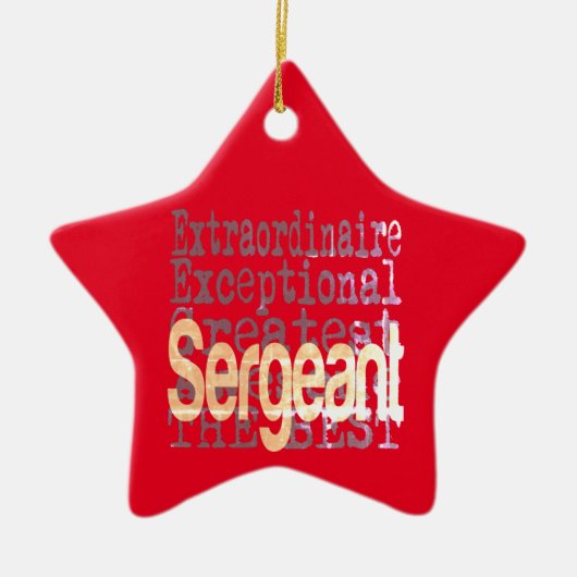 Sergeant Extraordinaire Keramisch Ornament (Voorkant)